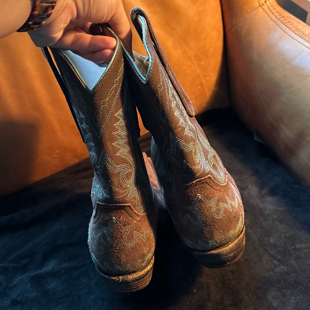 Old Gringo cowboy boots brown suede embroidered coastal cowgirl leather western - Picture 7 of 17